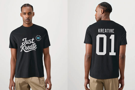 Kreative Classic Black Tee – Unisex Premium Fit | Bold, Minimal, Iconic