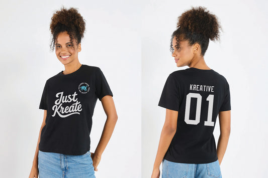 Kreative Classic Black Tee – Unisex Premium Fit | Bold, Minimal, Iconic
